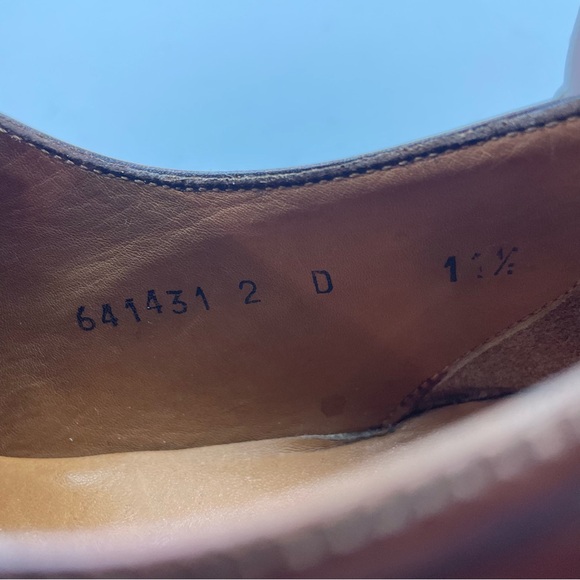 Santoni Cap Toe Oxford Derby Shoe Burgundy Leather Mens US Size 11.5 M - Picture 13 of 13